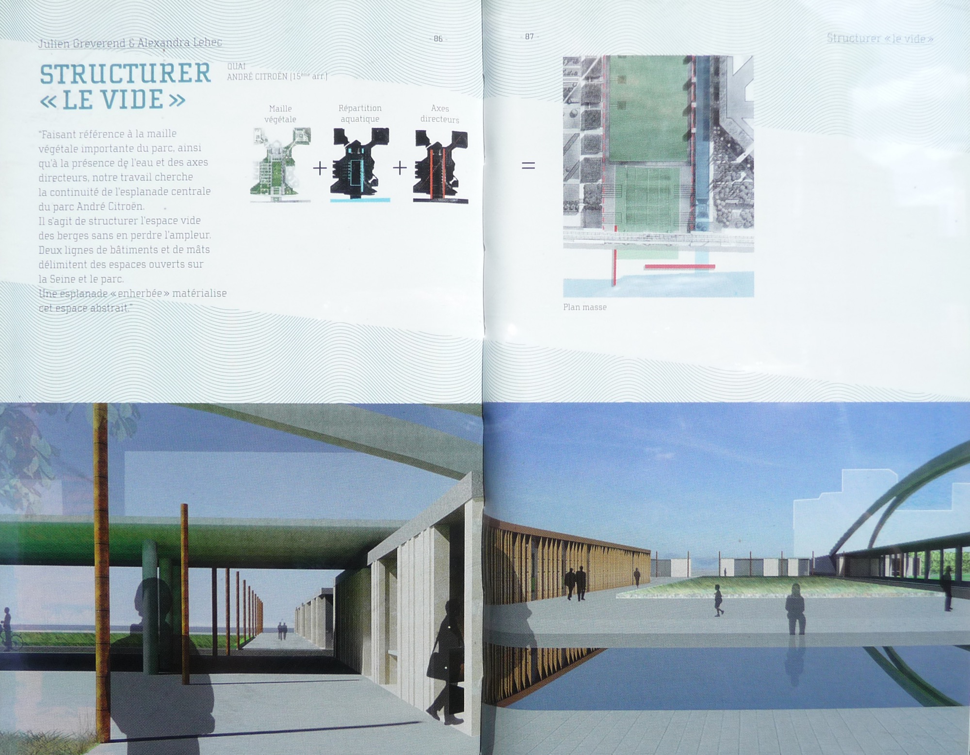 Structurer le vide, projet d'Alexandra Lehec et Julien Greverend, quai André Citroën à Paris