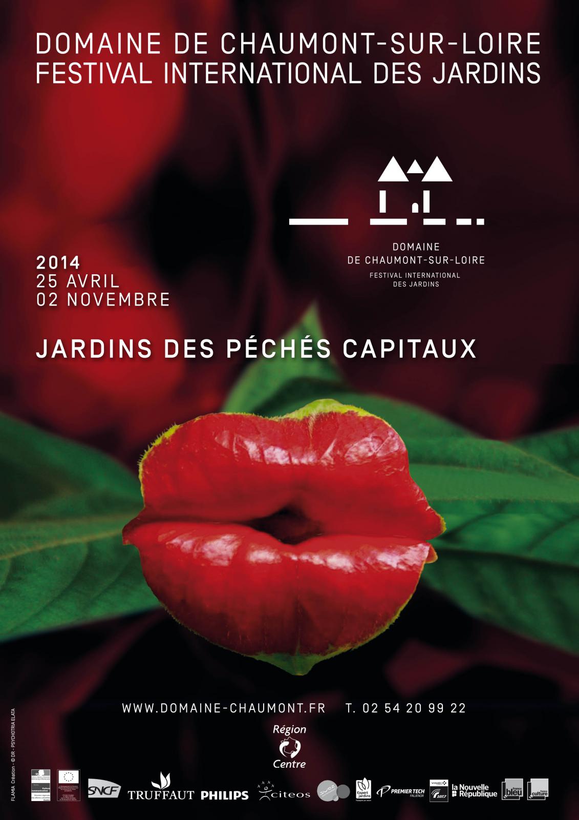 Affiche du Festival international des jardins de Chaumont-sur-Loire 2014, Jardins des péchés capitaux